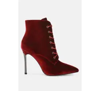 Women's bornsta velvet high heeled boots