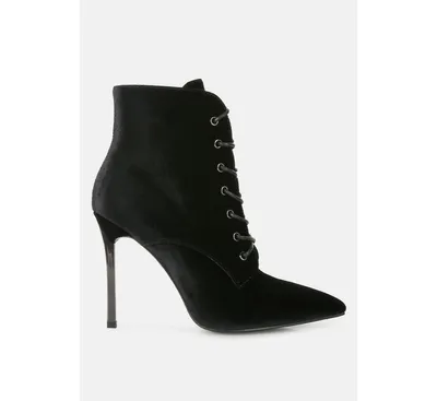 Women's bornsta velvet high heeled boots