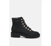 Women's shirly soft leather lace-up boots