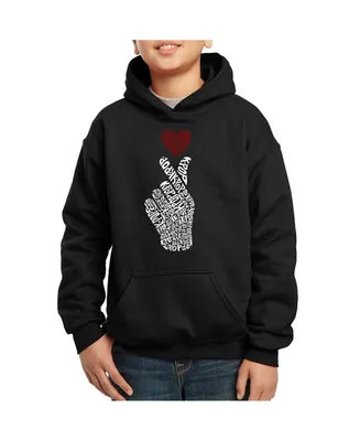 Boy's Word Art Hooded Sweatshirt - K-Pop