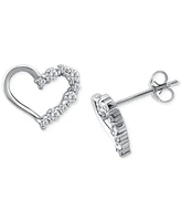 Giani Bernini Cubic Zirconia Open Heart Stud Earrings, Created for Macy's