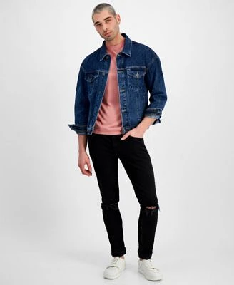 I.N.C. International Concepts Slim Straight Jeans Sheer T Shirt Denim Jacket Created For Macys