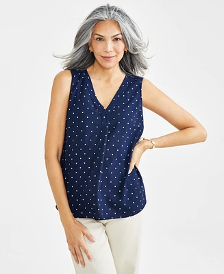 Style & Co Women's Printed Sleeveless Tank, Created for Macy's