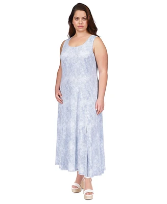 Michael Kors Plus Printed Sleeveless Maxi Dress
