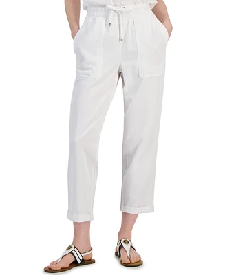 Tommy Hilfiger Women's High Rise Cuffed Twill Pants