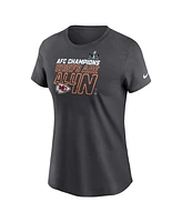 Women's Nike Anthracite Kansas City Chiefs 2023 Afc Champions Locker Room Trophy Collection T-shirt