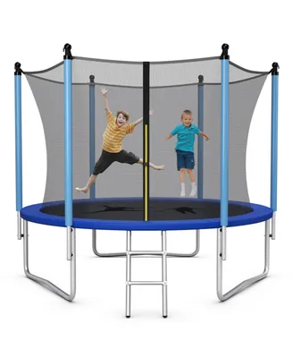 Sugift 8 Ft Outdoor Trampoline with Safety Closure Net