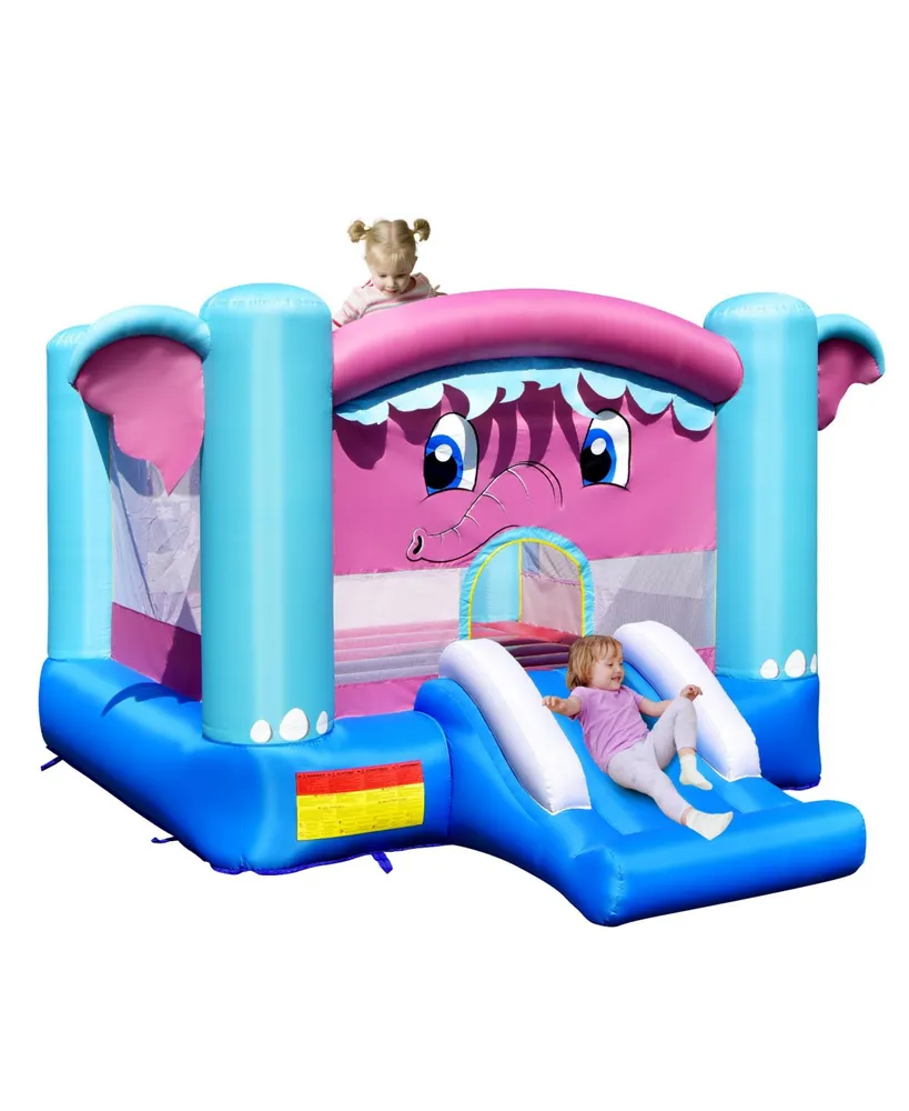 3-in-1 Elephant Theme Inflatable Castle without Blower