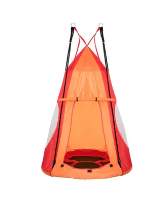 Vebreda Kids 2-in-1 40 Inch Hanging Chair Detachable Swing Tent