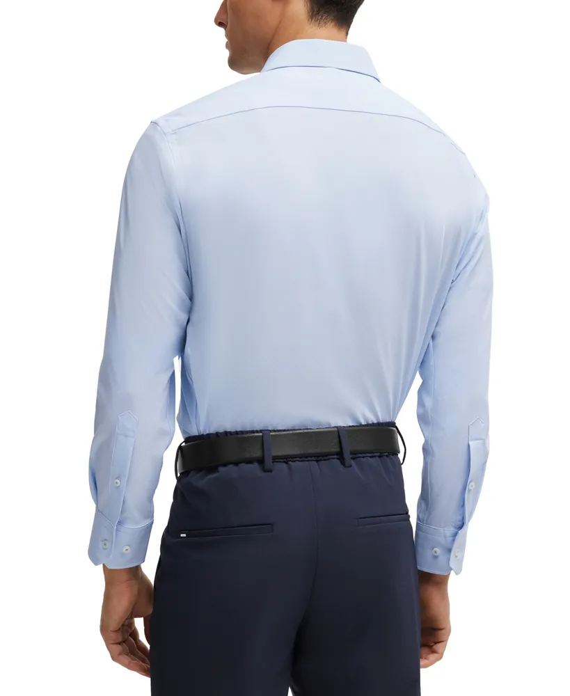Boss by Hugo Men's Structured Performance-Stretch Regular-Fit Dress Shirt