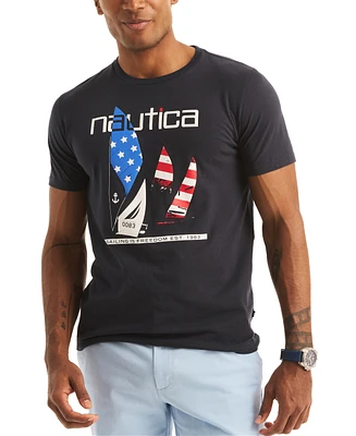 Nautica Men's Short Sleeve Americana Graphic T-Shirt