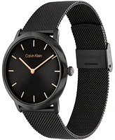 Calvin Klein Women's Exceptional Black Stainless Steel Mesh Bracelet Watch 37mm