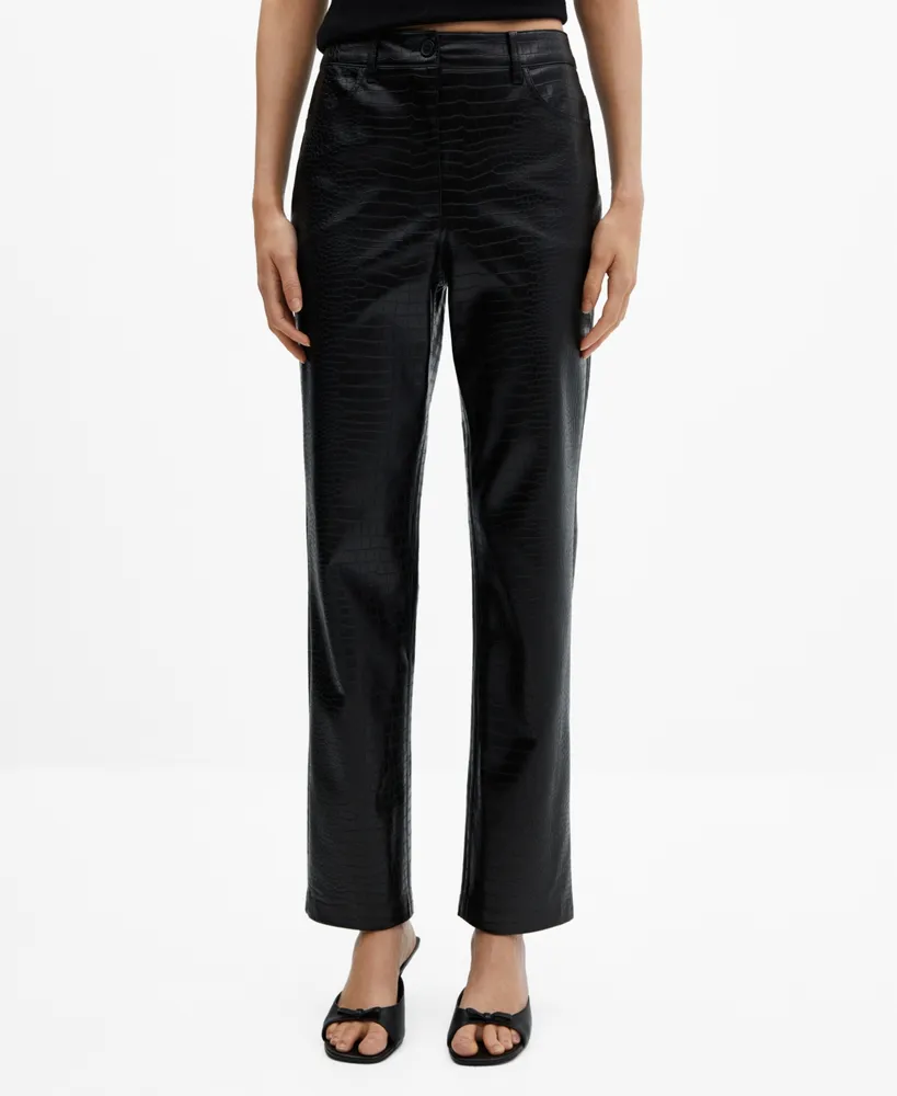 Mango Women's Coco-Effect Straight Pants