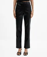 Mango Women's Coco-Effect Straight Pants