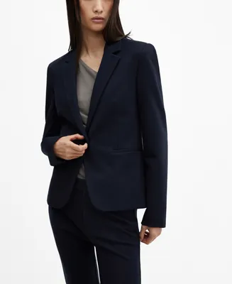 Mango Women's Blunt Stitching Fitted Blazer