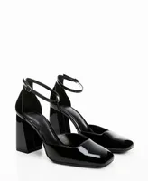 Mango Women's Patent Leather-Effect Heeled Shoes