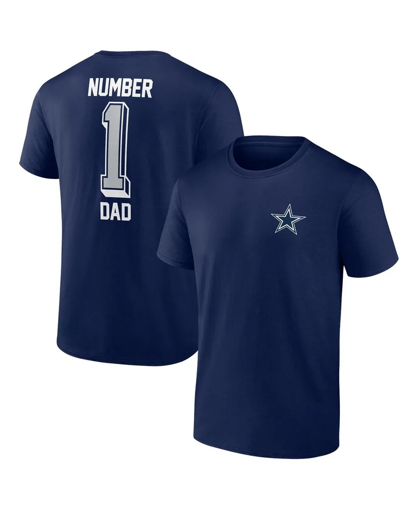Men's Fanatics Navy Dallas Cowboys Number One Dad T-shirt