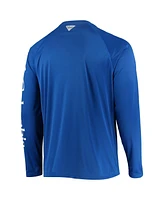 Men's Columbia Royal Kentucky Wildcats Terminal Tackle Omni-Shade Raglan Long Sleeve T-shirt