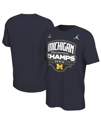 Men's Jordan Navy Michigan Wolverines College Football Playoff 2023 National Champions Celebration T-shirt