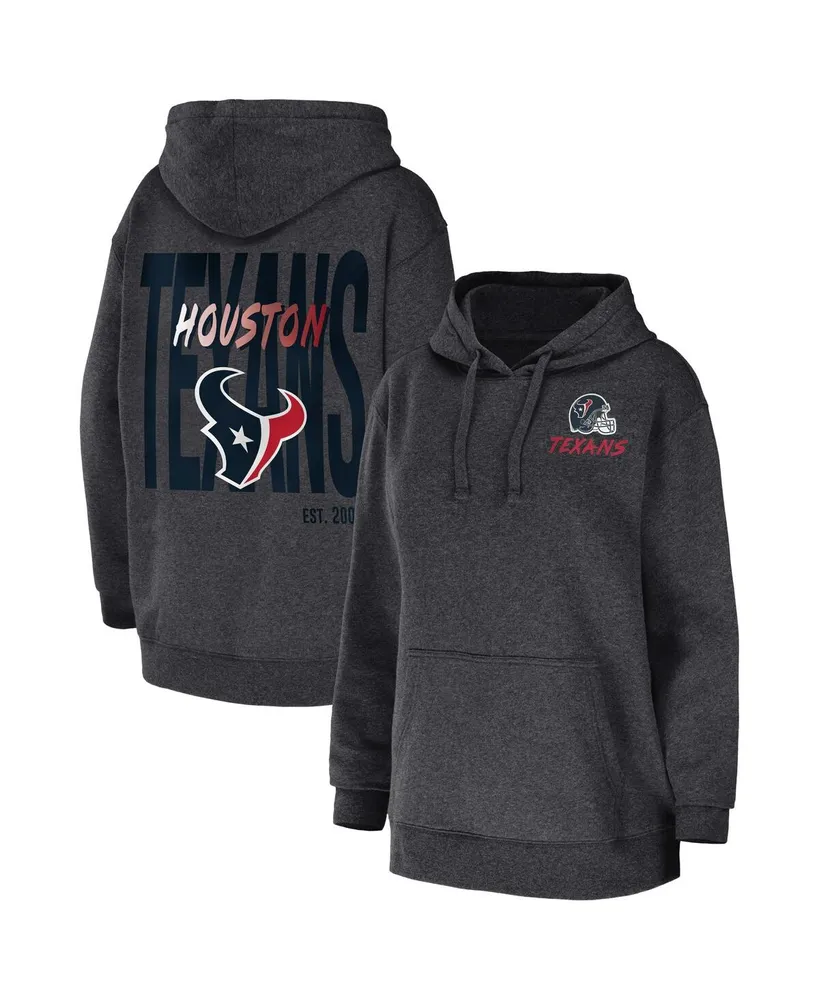 Women's Wear by Erin Andrews Heather Charcoal Houston Texans Fleece Pullover Hoodie