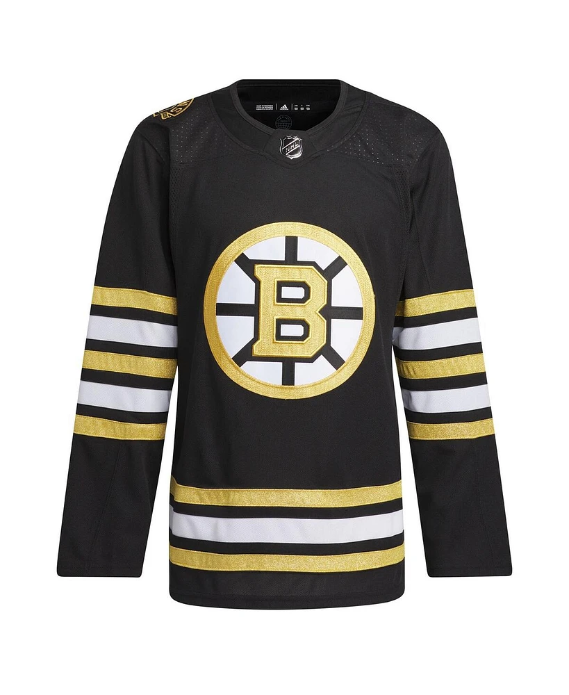 Men's adidas Black Boston Bruins 100th Anniversary Authentic Jersey