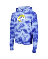 Men's New Era Royal Los Angeles Rams Team Tie-Dye Pullover Hoodie