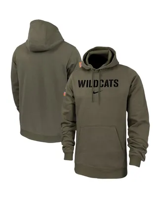 Men's Nike Olive Arizona Wildcats Military-Inspired Pack Club Fleece Pullover Hoodie