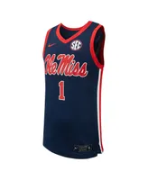 Men's Nike #1 Navy Ole Miss Rebels Replica Basketball Jersey