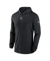 Men's Nike Black Las Vegas Raiders Sideline Performance Long Sleeve Hoodie T-shirt