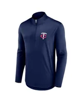 Men's Fanatics Navy Minnesota Twins Quarterback Quarter-Zip Top