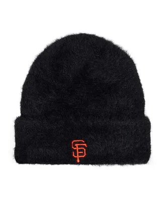 Women's New Era Black San Francisco Giants Fuzzy Cuffed Knit Hat