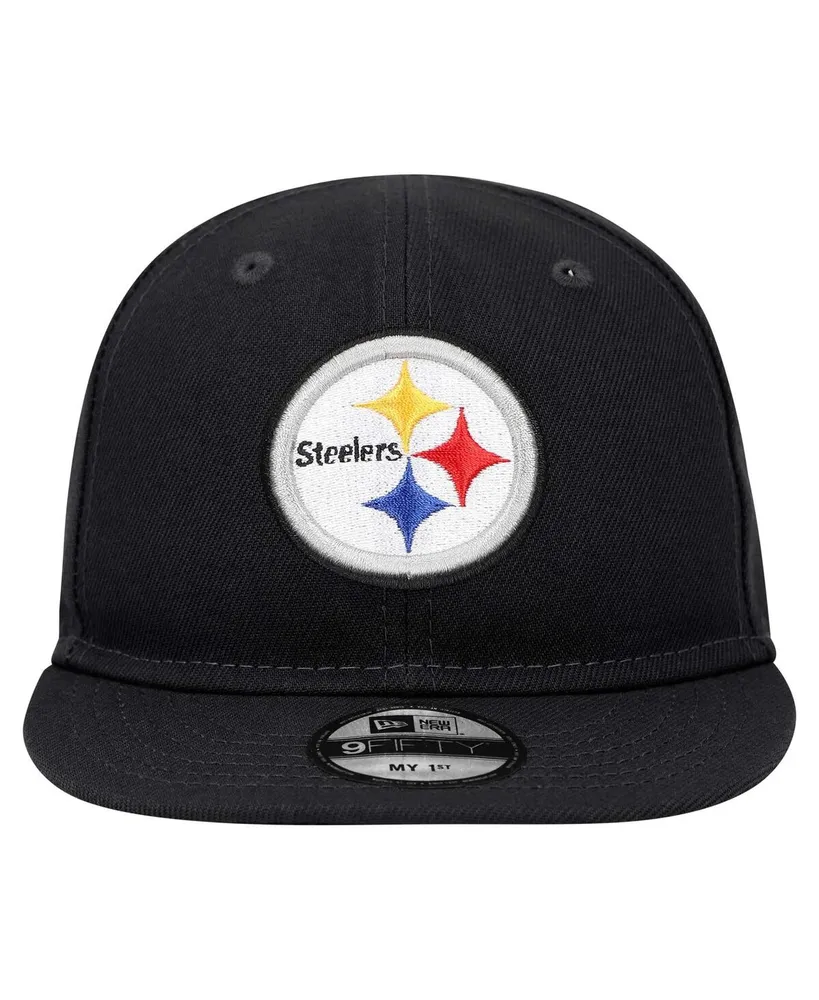 Infant Boys and Girls New Era Black Pittsburgh Steelers My 1st 9FIFTY Adjustable Hat