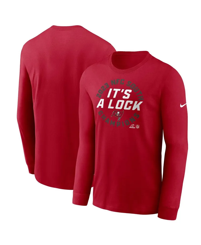 Men's Nike Red Tampa Bay Buccaneers 2023 Nfc South Division Champions Locker Room Trophy Collection Long Sleeve T-shirt