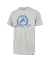 Men's '47 Brand Gray Distressed Detroit Lions Ringtone Franklin T-shirt