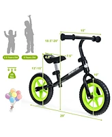Kids Balance Bike No Pedal Training Bicycle w/ Adjustable Handlebar & Seat