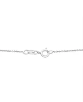 Diamond Flower Burst Cluster 18" Pendant Necklace (1/10 ct. t.w.) in Sterling Silver, Created for Macy's
