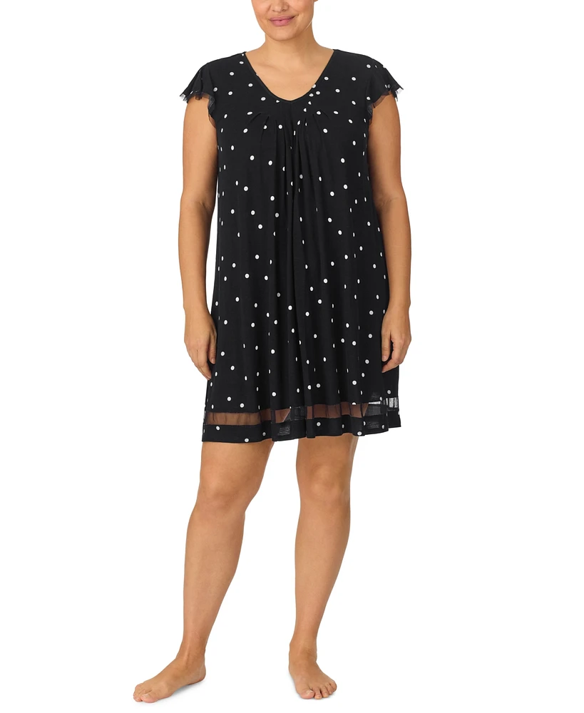 Ellen Tracy Plus Yours to Love Short Sleeves Nightgown