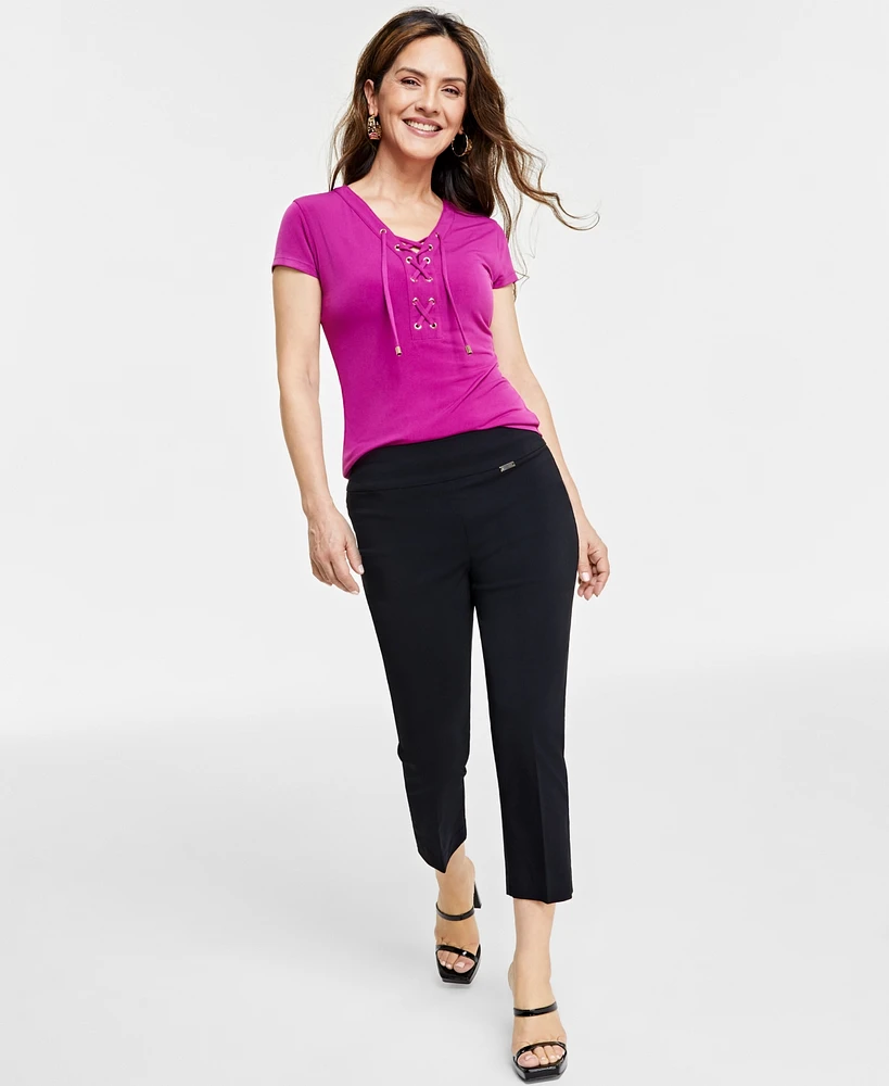 I.n.c. International Concepts Petite Mid-Rise Straight-Leg Capri Pants, Created for Macy's