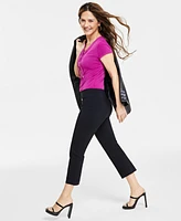 I.n.c. International Concepts Petite Mid-Rise Straight-Leg Capri Pants, Created for Macy's