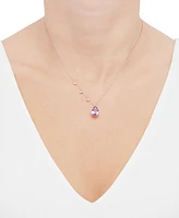 Amethyst (2-1/2 ct. t.w.) & Diamond Accent Pendant Necklace in 18k Rose Gold-Plated Sterling Silver, 16" + 2" extender