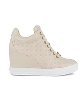 Juicy Couture Women's Jiggle Embellished Lace-Up Wedge Sneakers