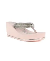 Juicy Couture Women's Unwind Rhinestone Platform Wedge Sandals