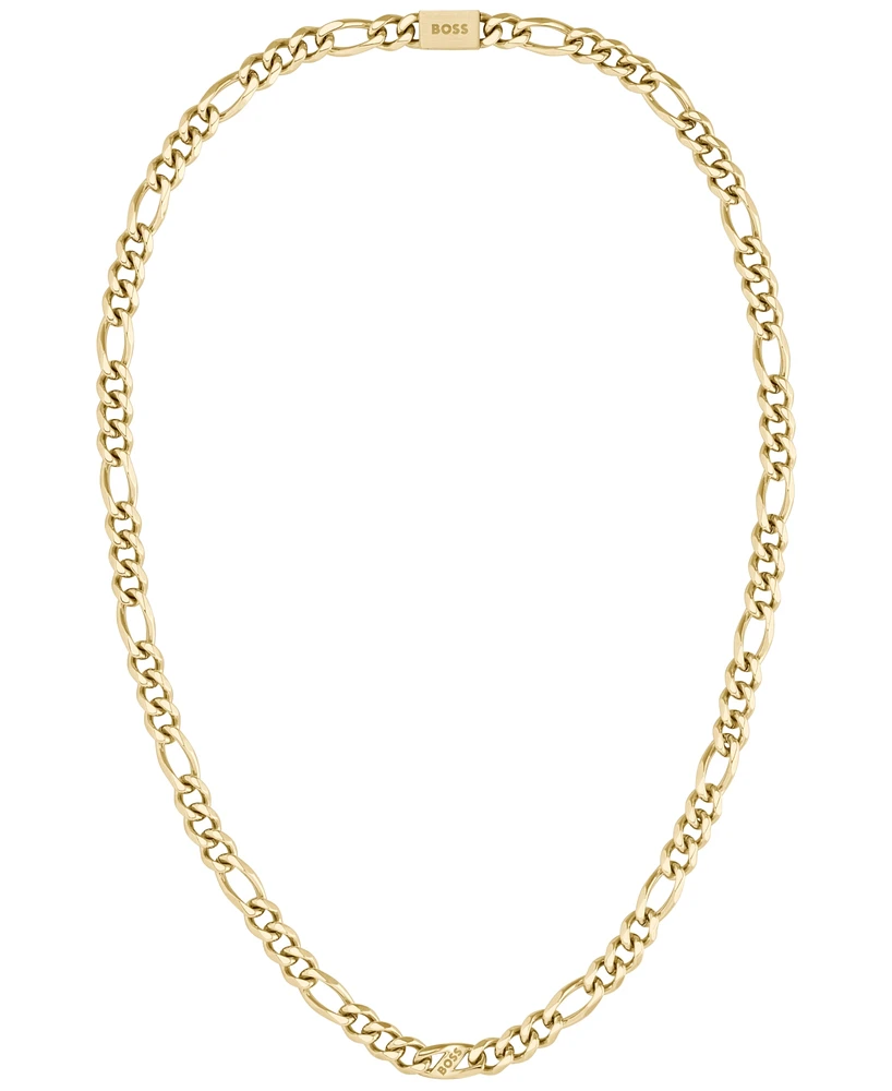 Hugo Boss Men's Rian Ionic Plated Thin Gold-Tone Steel Necklace