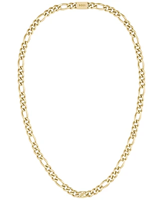 Boss Men's Rian Ionic Plated Thin Gold-Tone Steel Necklace