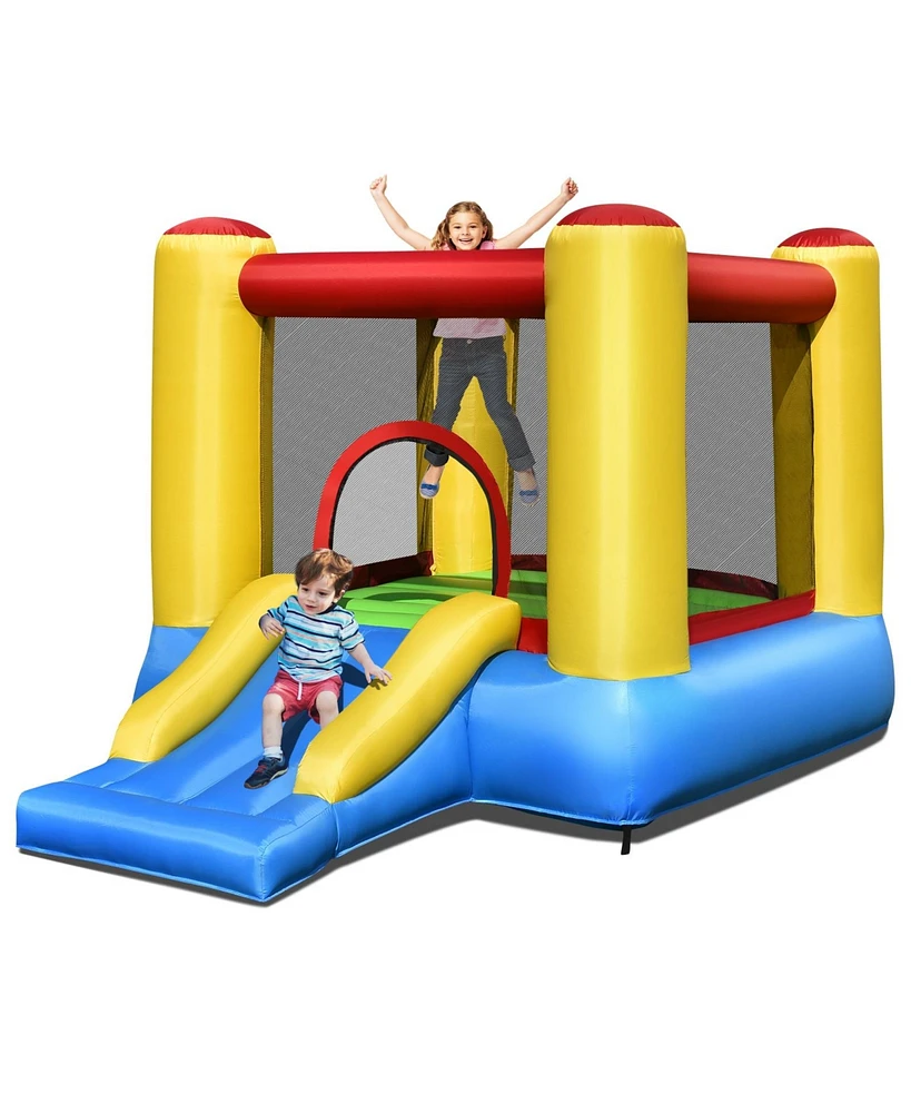 Kids Inflatable Bounce House with Slide and 480W blower