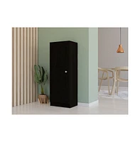 Depot E-Shop Uluru Kitchen Pantry, Single Door Cabinet, Four Interior Shelves