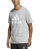 adidas Men's Essentials Single Jersey Big Logo Short Sleeve Crewneck T-Shirt