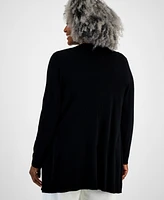 Style & Co Plus Open-Front Long-Sleeve Cardigan