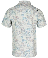 Salt Life Men's Ocean Drift Graphic Print Short-Sleeve Button-Up Shirt