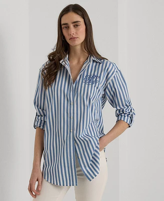 Lauren Ralph Women's Cotton Striped Shirt